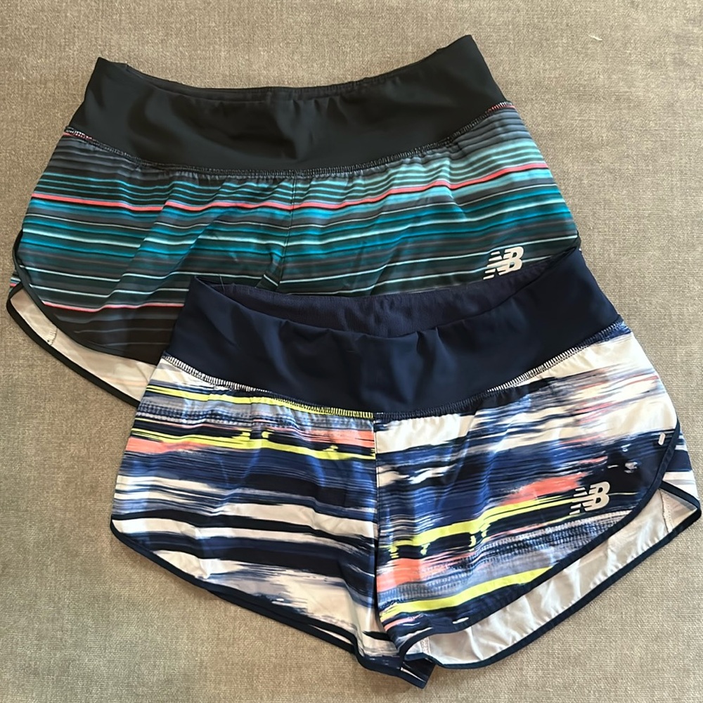 2 pair New Balance running shorts - size small